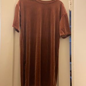 Velvet T-shirt dress